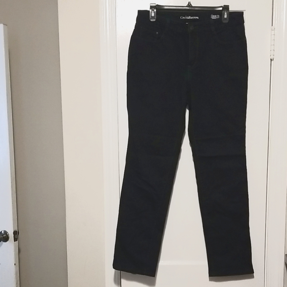 Croft & Barrow Dark Wash Straight Leg Jeans Classic Fit